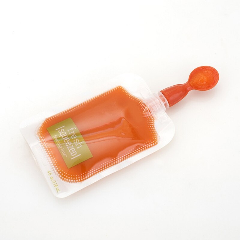 Bolsas reutilizables de Saran para niños, envoltorio de comida para puré orgánico casero, rellenable, almacenamiento de alimentos, 10 piezas
