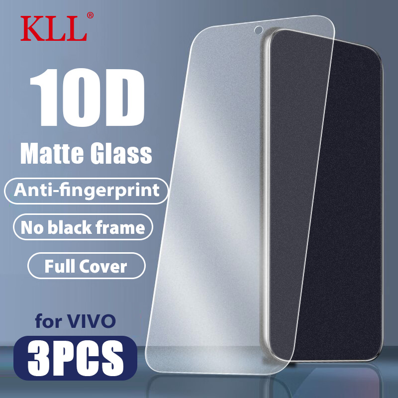 10D Matte Frosted Protective Glass For VIVO iQOO 12 11S 11 10 9 8 7 Screen Protector for Vivo Y36 Y35 Y27S Neo 9 Pro Glass