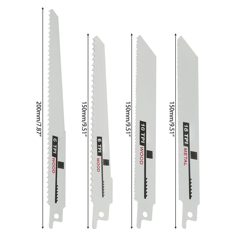 4/10Pcs Reciprocating Saw Blade High Carbon Steel Bimetal Parts for Wood Metal Multi Saber Saws Cutting Power Tools Accessories