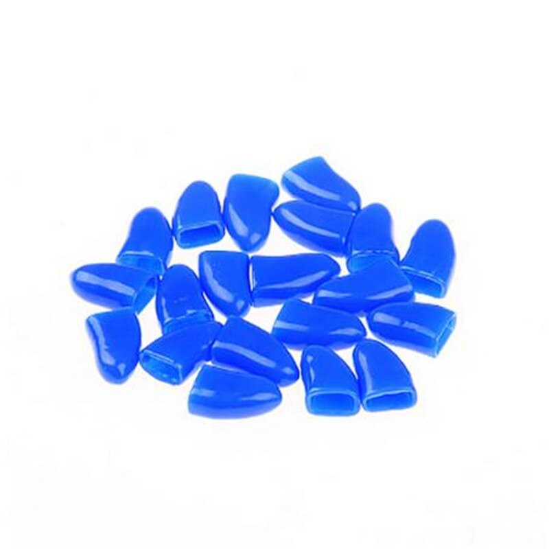 Colorful 20pcs Cats Dogs Paws Caps Protective Nail Claw Cap+ Adhesive Glue Soft Rubber Pet Nail Cover Pet Supplies Chihuahua