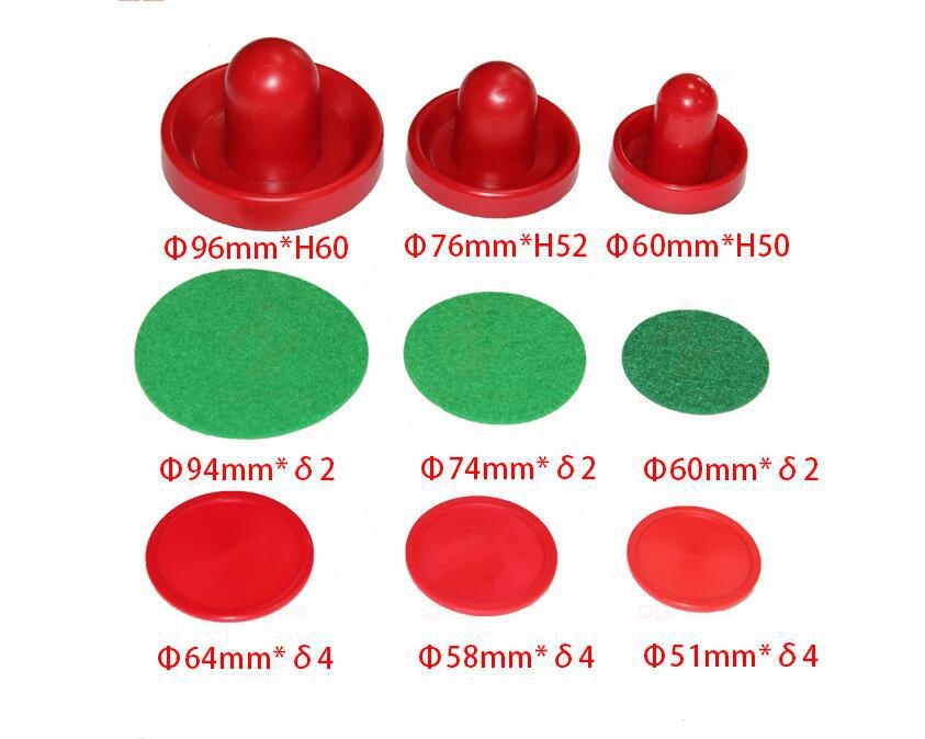 96mm indendørs air hockey bord filt pusher sæt hockey pucke tilbehør sport udendørs