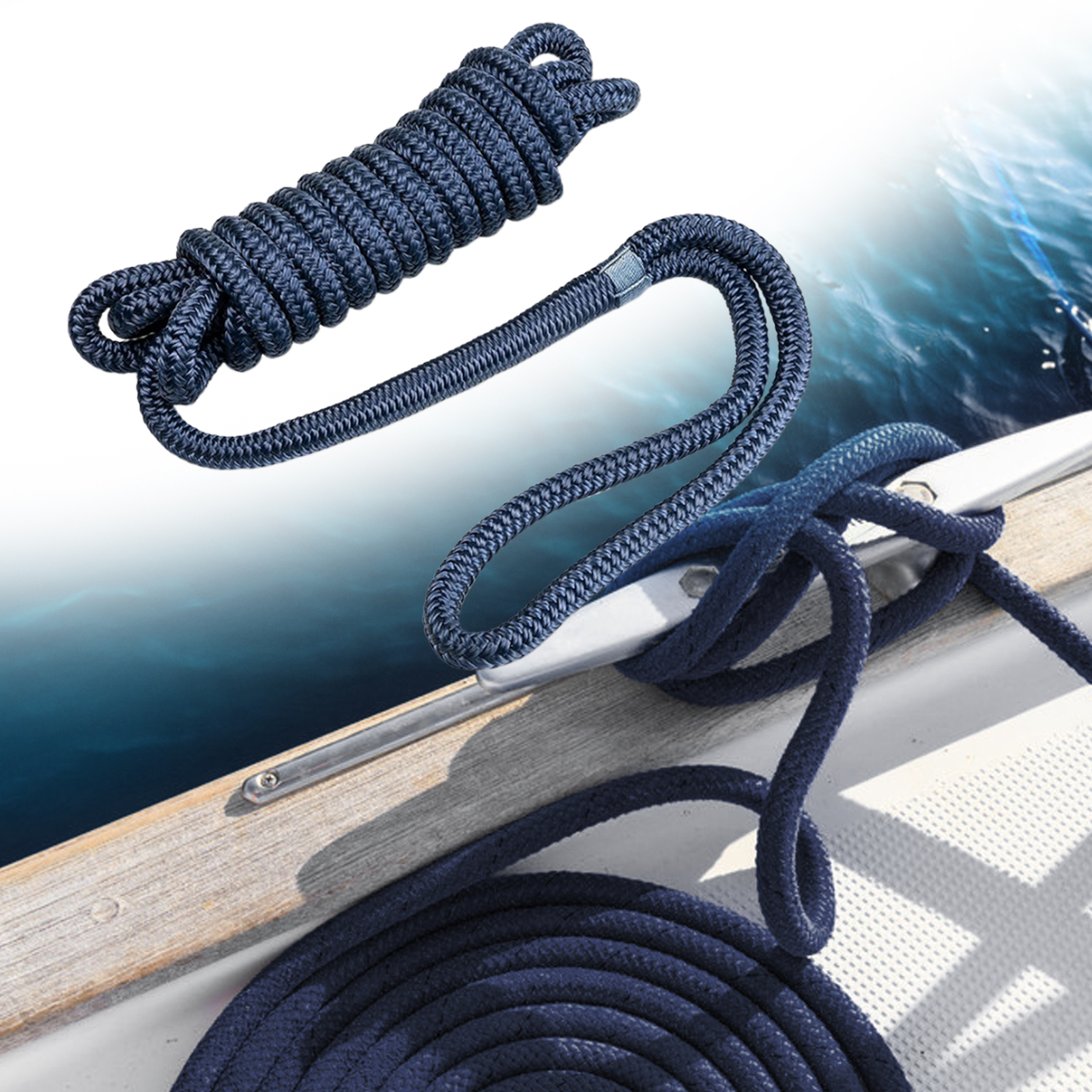 Boot Dock Lijnen Slijtvaste Hanger Lijn Docking Boot Lijnen Dubbel Gevlochten Premium Nylon Marine Ligtouw Voor Boten