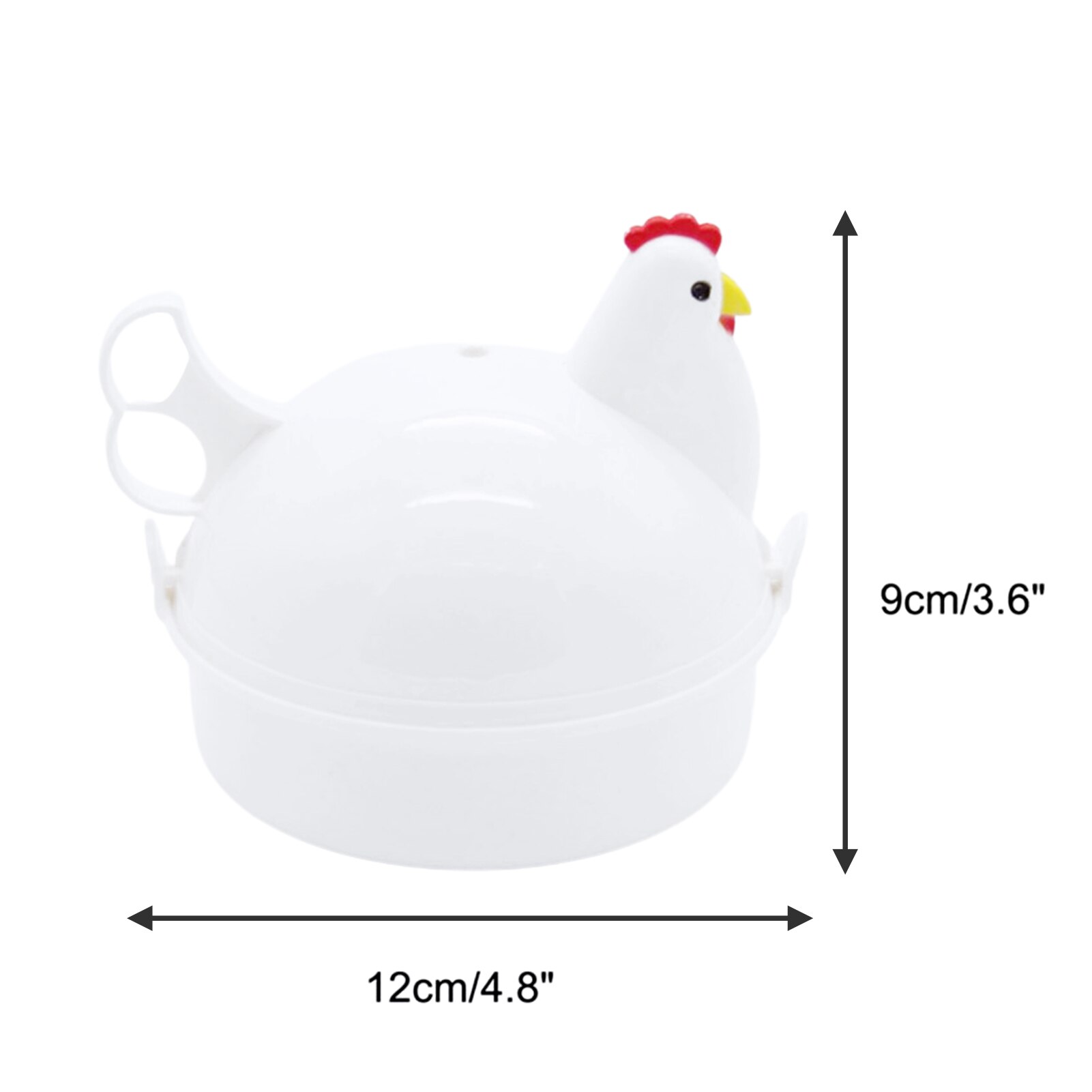 Microwave Egg Cooker Chicken-Shaped Rapid Egg Cooker 4 Eggs Electric Egg Cooker Safe Kitchen Egg Boiler Steamer Boiled Eggs