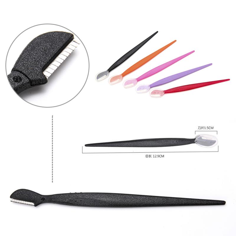 1PCS Eyebrow Trimmer Ordinary Plastic Safety Belt Cap Cover Facial Blade Eyebrow Trimming Stainless Steel Sharp Beauty Razor