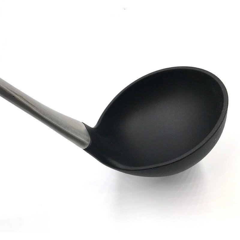 Louche en Silicone à poignée creuse en acier inoxydable, ustensiles de cuisine ménagers, Pot antiadhésif, cuillère à bouillie Applicable, cuillère à Pot