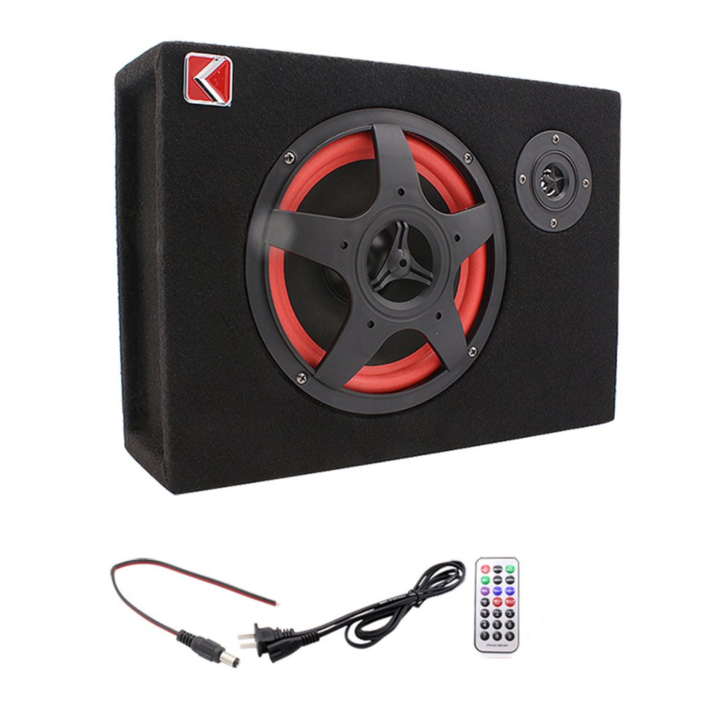 350W Unter-Sitz Auto Kompakte Subwoofer Amp Bass Lautsprecher Leistungsstarke Audio Verstärker mit Fernbedienung Subwoofer Control 6 Zoll UNS Stecker