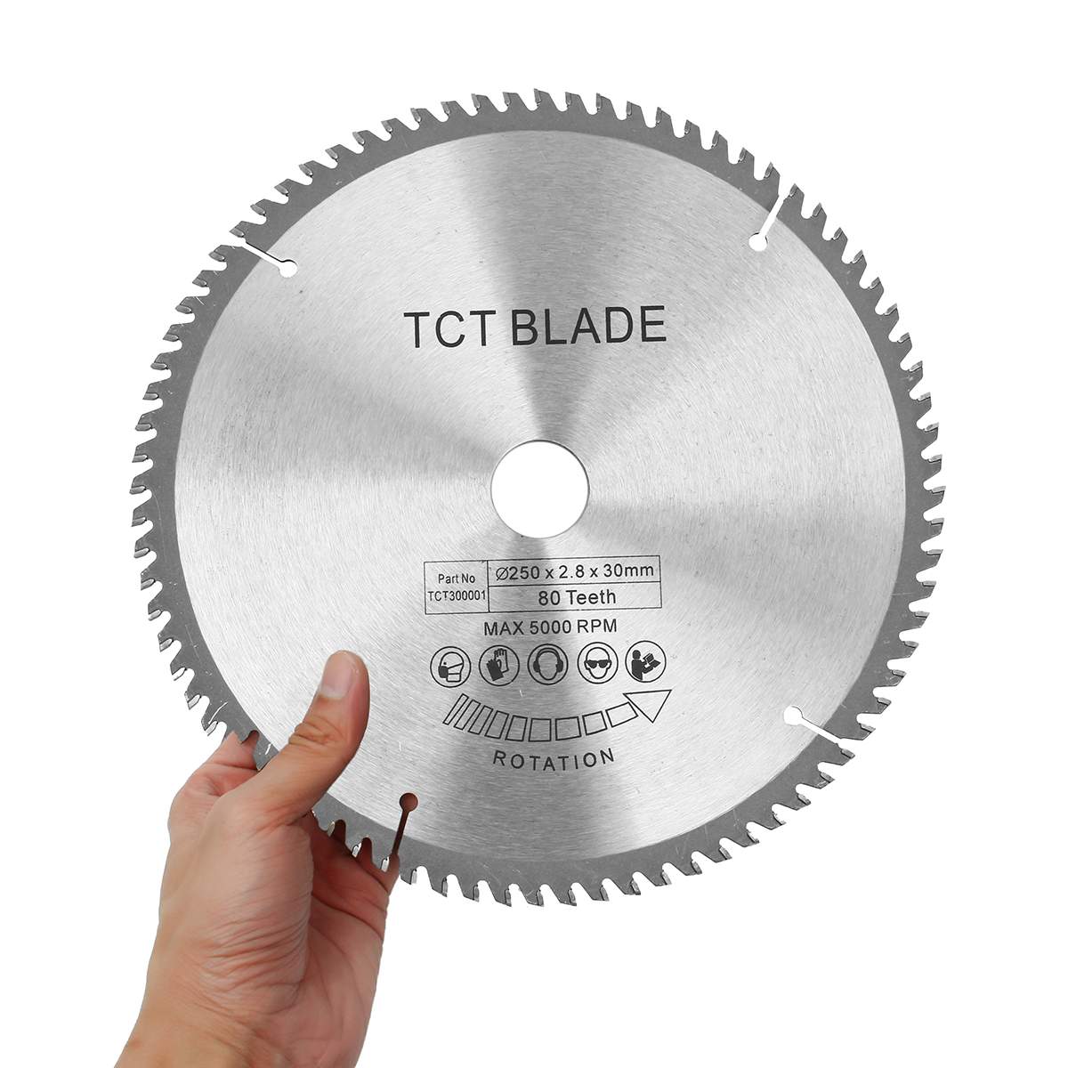 Hoja de sierra Circular de madera de 250mm 80T TCT, disco de corte de madera, hoja de sierra TCT de carburo, 1 ud.