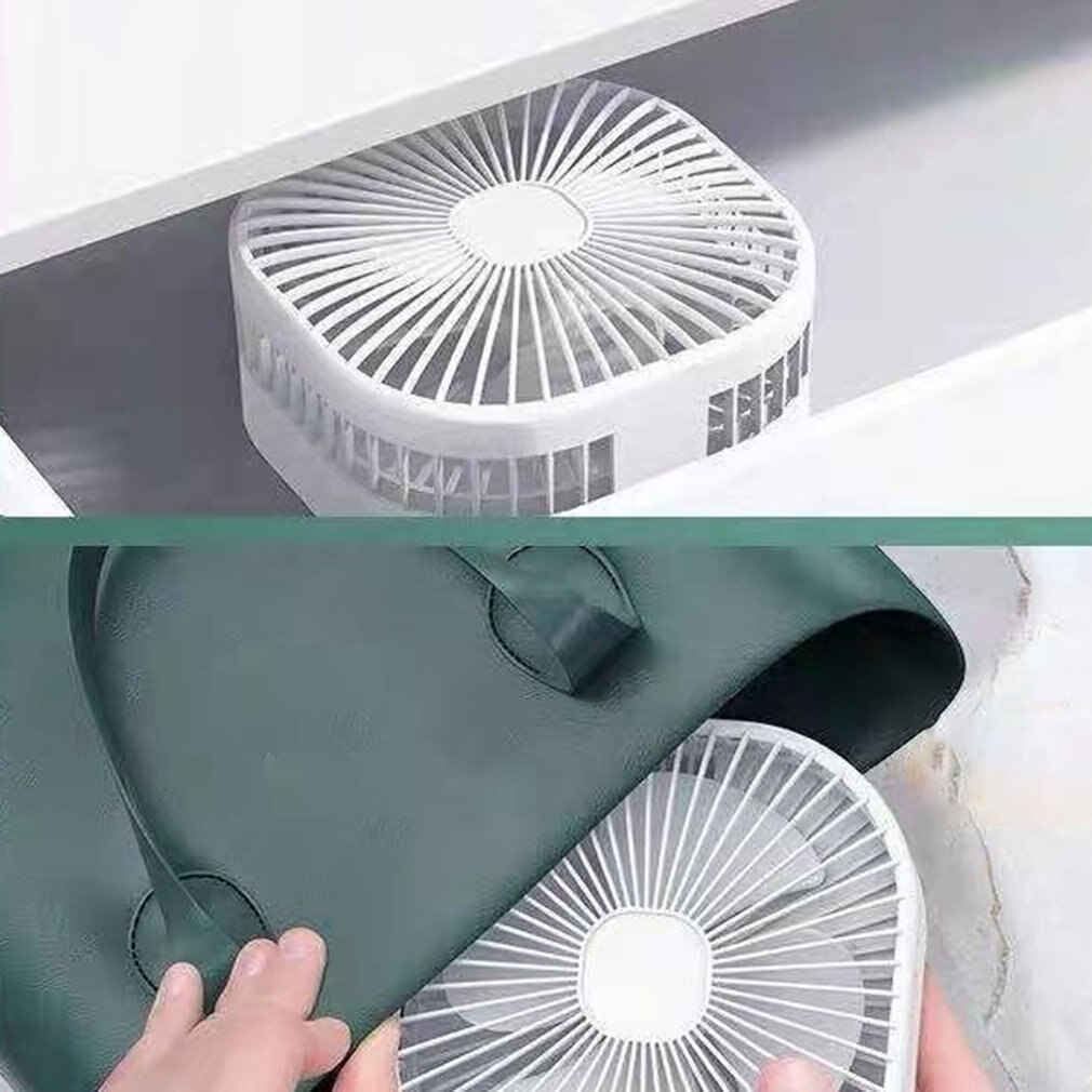 Mini Portable Fans Telescopic Foldable Usb Rechargeable Fan Air Cooler Low Noise 4 Gears Timing Foldable Fan