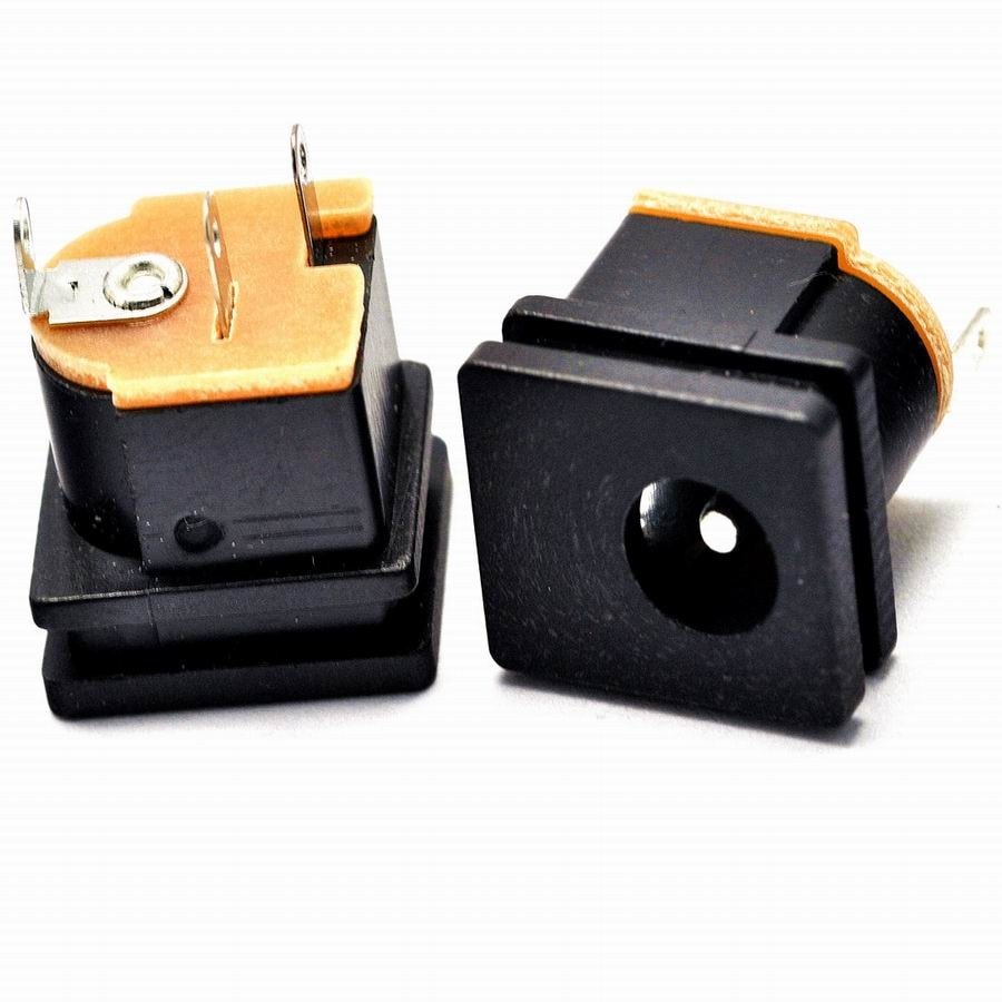 20pcs DC socket adapter square panel mount / DC-015 5.5MM-2.1MM power socket connector / DC 5.5MM * 2.1MM jack interfaces