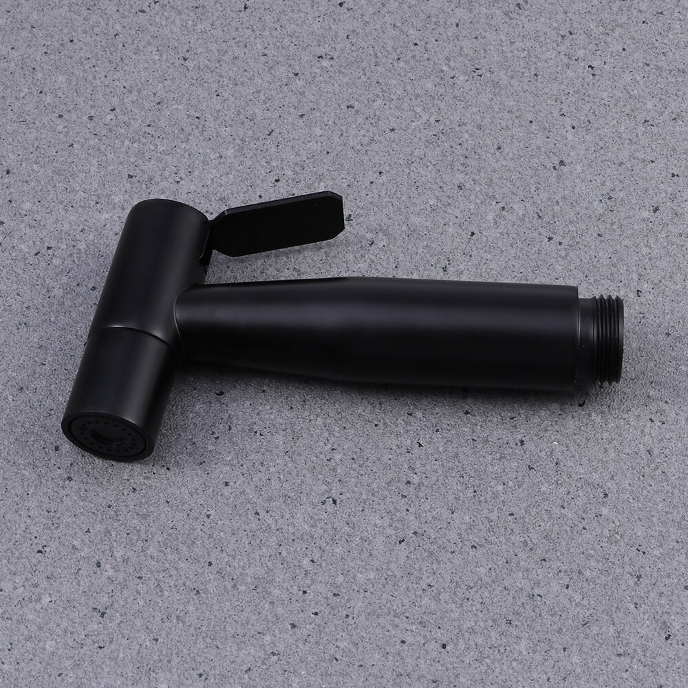 Bidet Douchekop Handheld Kleine Spray Bidet Nozzle Voor Badkamer Zelfreinigende Rvs Hand Bidet Kraan (Zwart)