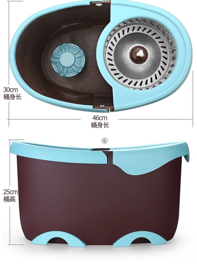 Mop bar rotation universal hand-free washing household mop bucket mop mop bucket one drag rotary net mopping artifact