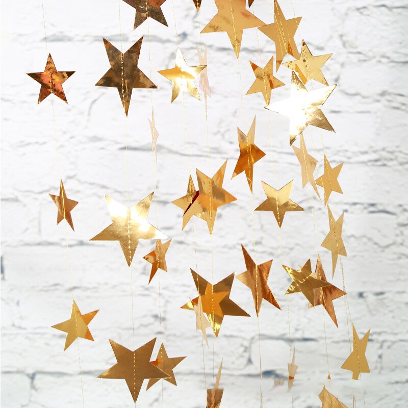 Banderines en forma de estrella dorada de 4M, guirnalda de papel, banderines para cumpleaños, papel para , Baby Shower, boda, , decoraciones para el hogar: gold