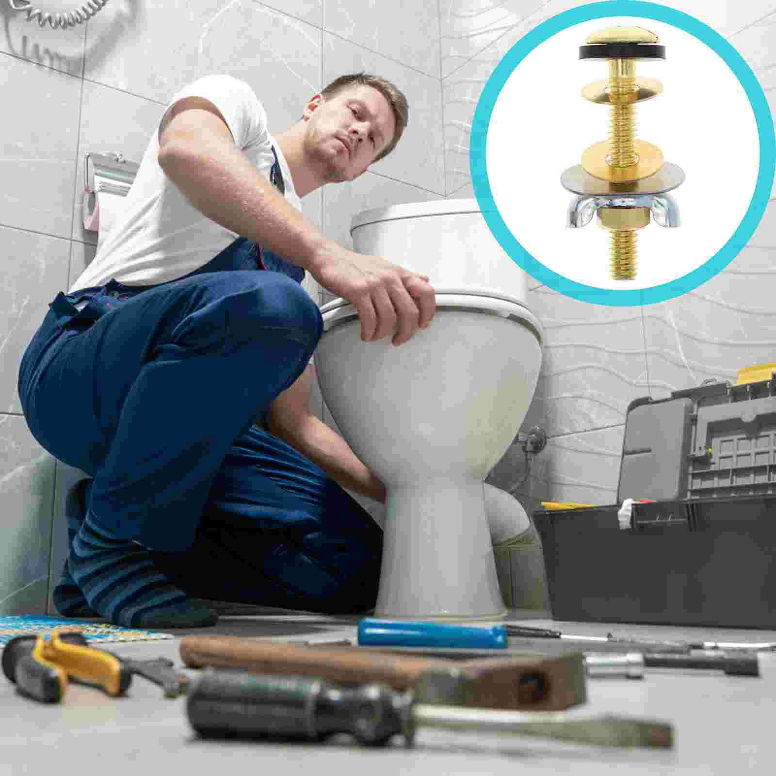 2Pcs Toiletbril Schroeven Metalen Bout Bevestigingen Schroeven Wc Vervangende Onderdelen