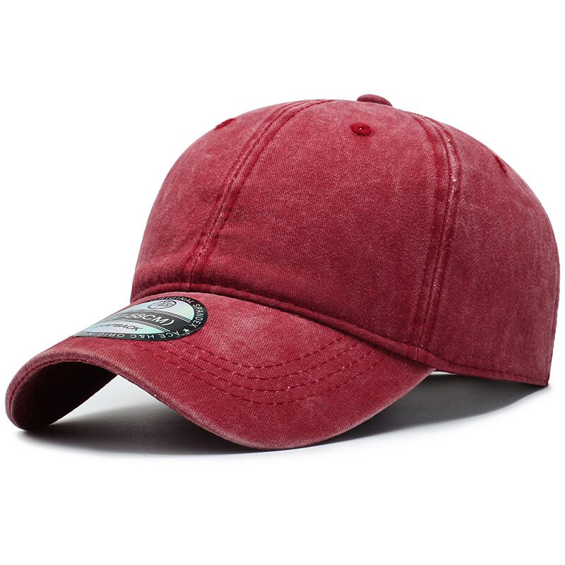 hip-hop men&#39;s baseball cap outdoor travel sunshade sunscreen hat Korean street tide wash caps cotton sports hats: Wine Red