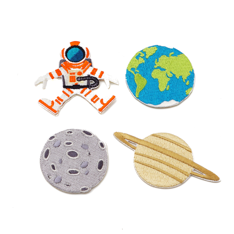 Stickerei buiter, Astronaut Kosmonaut planeten stickerei Patch zuschuss Patch See DIY Es durch Hand