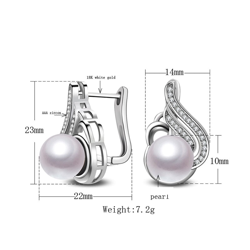 Silver color Jewelry Earrings Simple Imitation Pearl Earrings for Women Jewelry ed54 Boucle d'Oreille Brincos Para