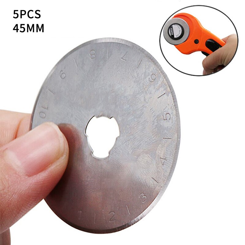28mm /45 mm Rotary Blades Paper Cutter Knitting Circular Cutting Patchwork Leather Crafts Rotary Cutter Replacement Blades: Silver