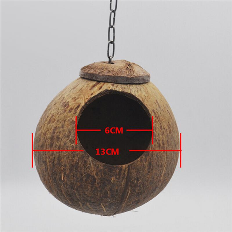 1pc Bird Nest Coconut Shell Nest House Bird Cage Toy for Budgerigar