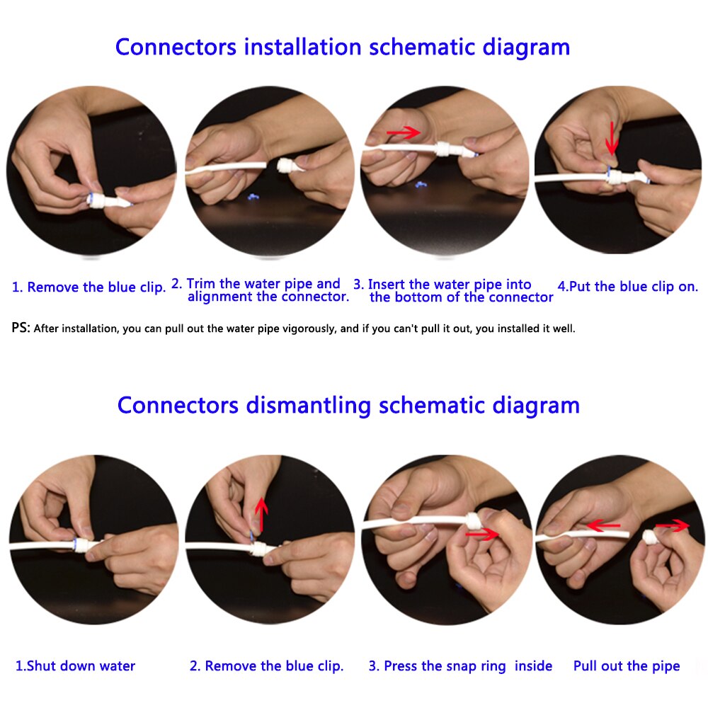 10 PCS 1/2" external thread to 3/8" elbow connector RO Water Fitting Tune Quick Connect Reverse Osmosis White fast connection