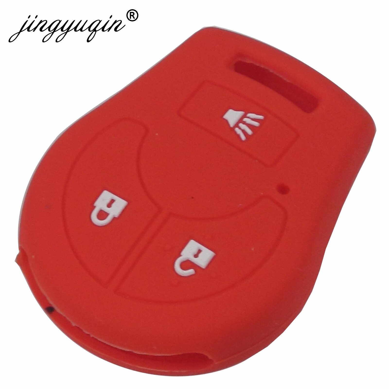 jingyuqin Silicone Soft Rubber Car Key Fob Case For Nissan Juke Micra Qashqai March Tiida 2/3/4 Button Car Key Cover Holder