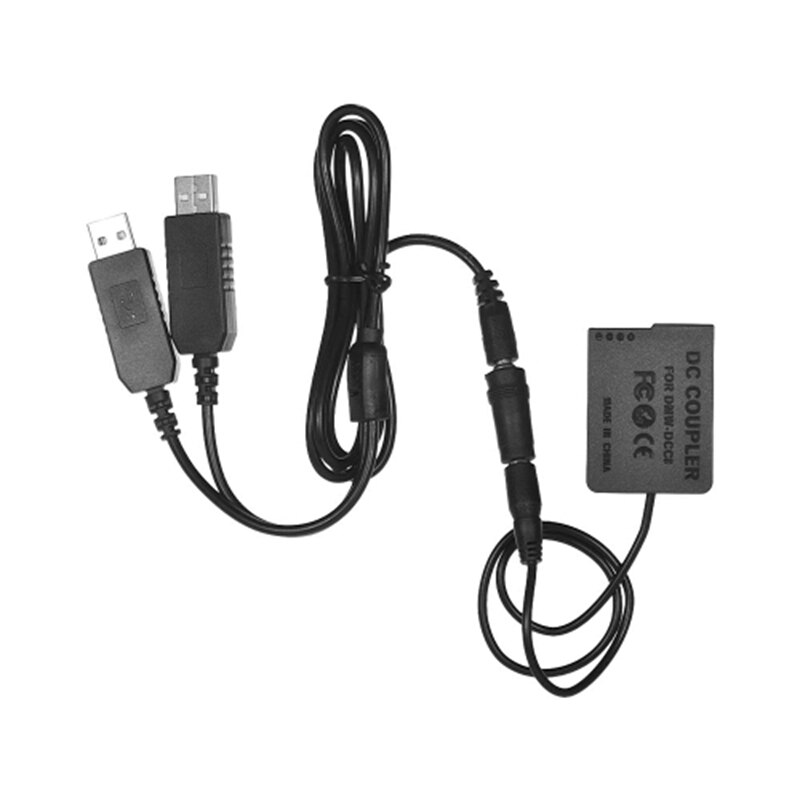 DMW-DCC8 DC Coupler USB Power Adapter Camera Charger Kit for Panasonic DMC-FZ200 DMC-FZ1000 DMC-GH2 DMC-G5 DMC-G6 DMC-G7 Lumix G