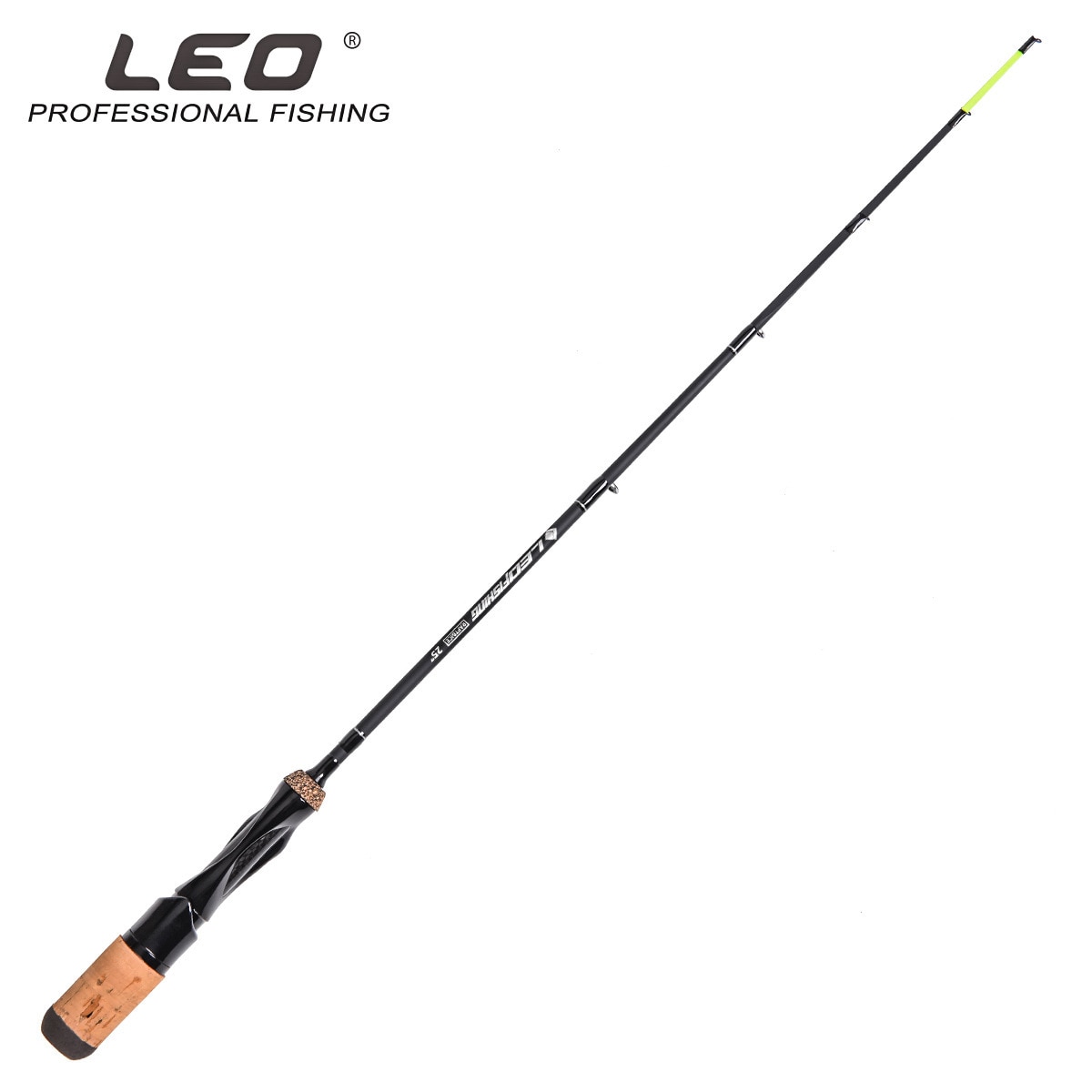 LEO integrated flat body ice fishing rod single section flat fishing rod