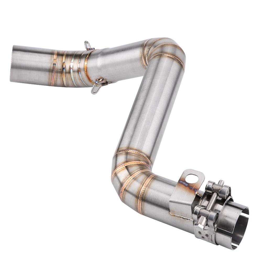 Motorcycle Full Exhaust System Vent Middle Pipe Link Connect with 51mm muffler pipe Fit for KTM Duke 390