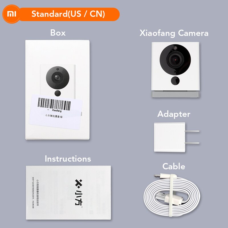 Original Xiaomi CCTV Mijia Xiaofang 110 Grad F 2,0 8X 1080P Digital Zoomen Clever Kamera IP WIFI Drahtlose Camaras Nocken: Standard