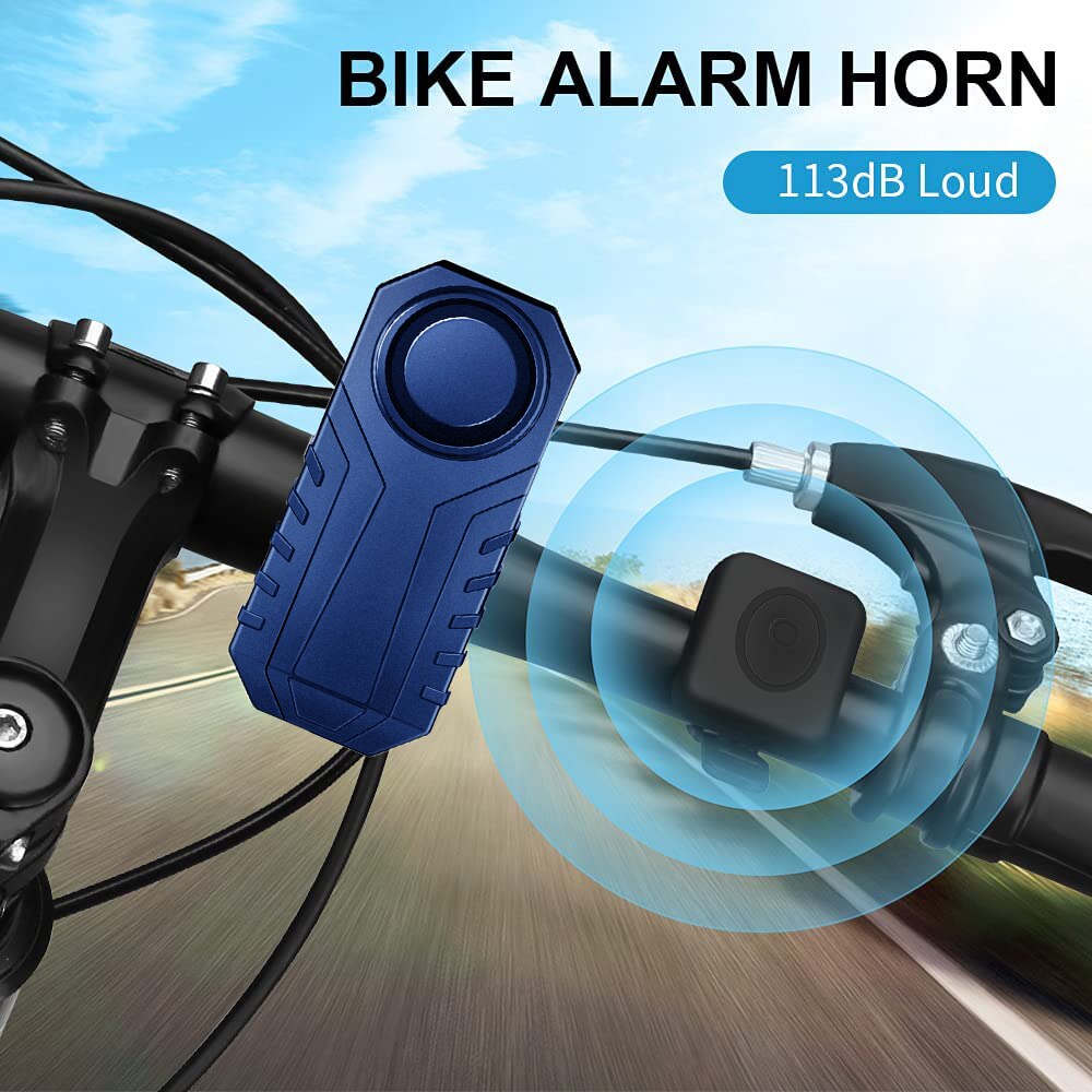 Elecpow Bike Alarm Remote Control Waterproof Electric Bicycle Anti-Theft Alarm with Horn Loud 113dB Vibration Sensor for Motorcy