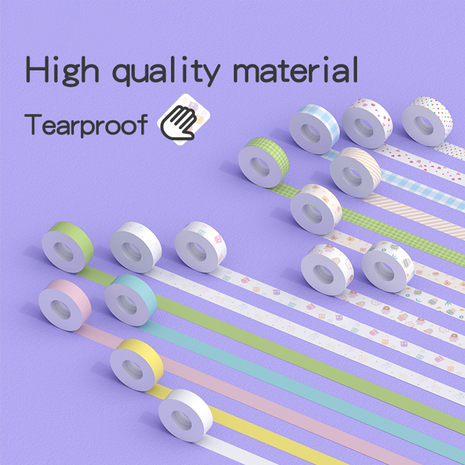 14 Options Label Paper Cute Pattern Sticky Tape Paper Name Price Barcode Sticker Waterproof for PeriPage L1 Mini Pocket BT Label