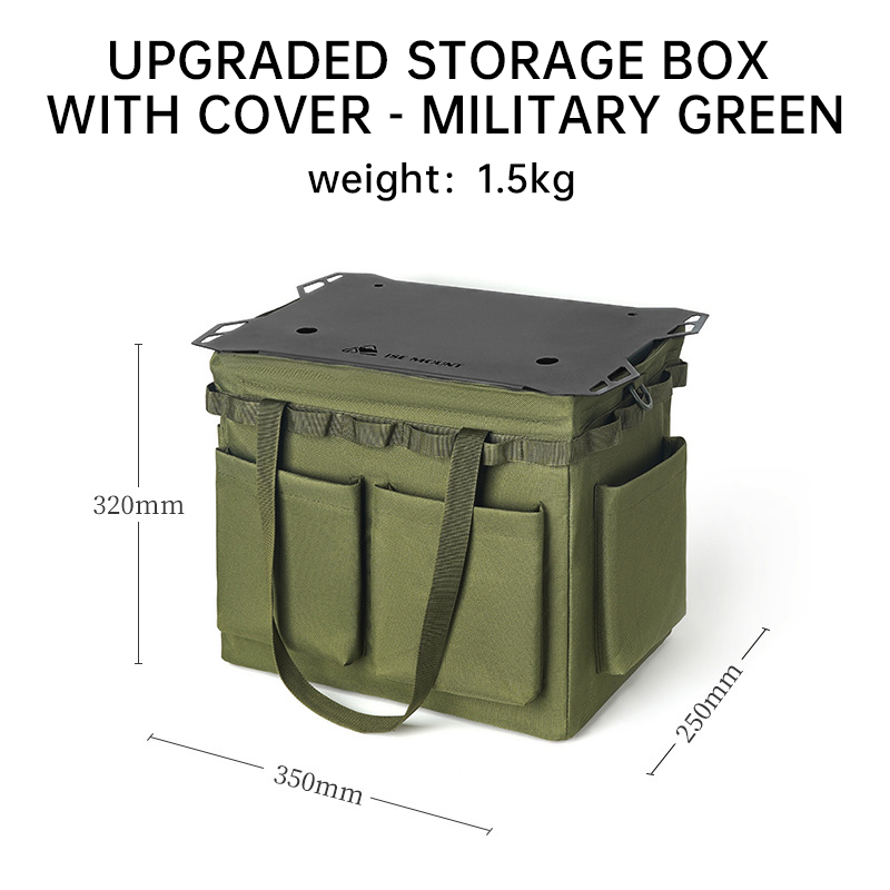 Outdoor Multifunctional Tool Storage Box, Camping Bag, Large Capacity Carrying Bag, Picnic Bag, Handbag Storage Box: GRAY