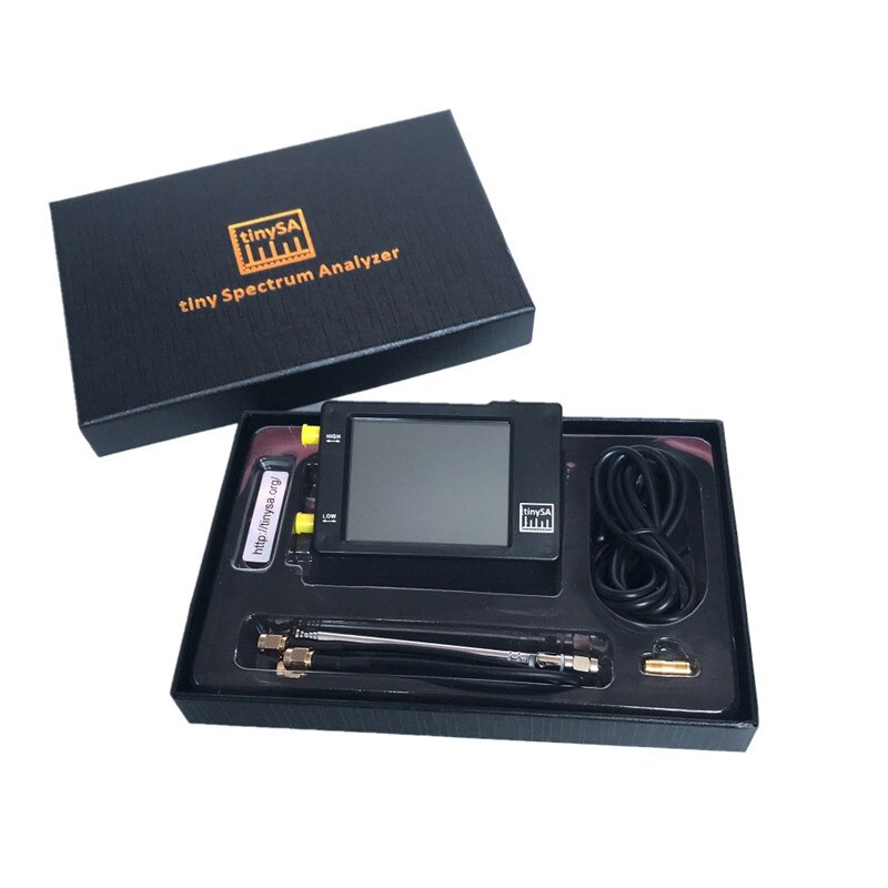 Tiny TinySA Spectrum Analyzer 2.8inch Touch Screen Portable Frequency Analyzer 0.1MHz~ 960MHz MF/HF/VHF UHF Input Tools