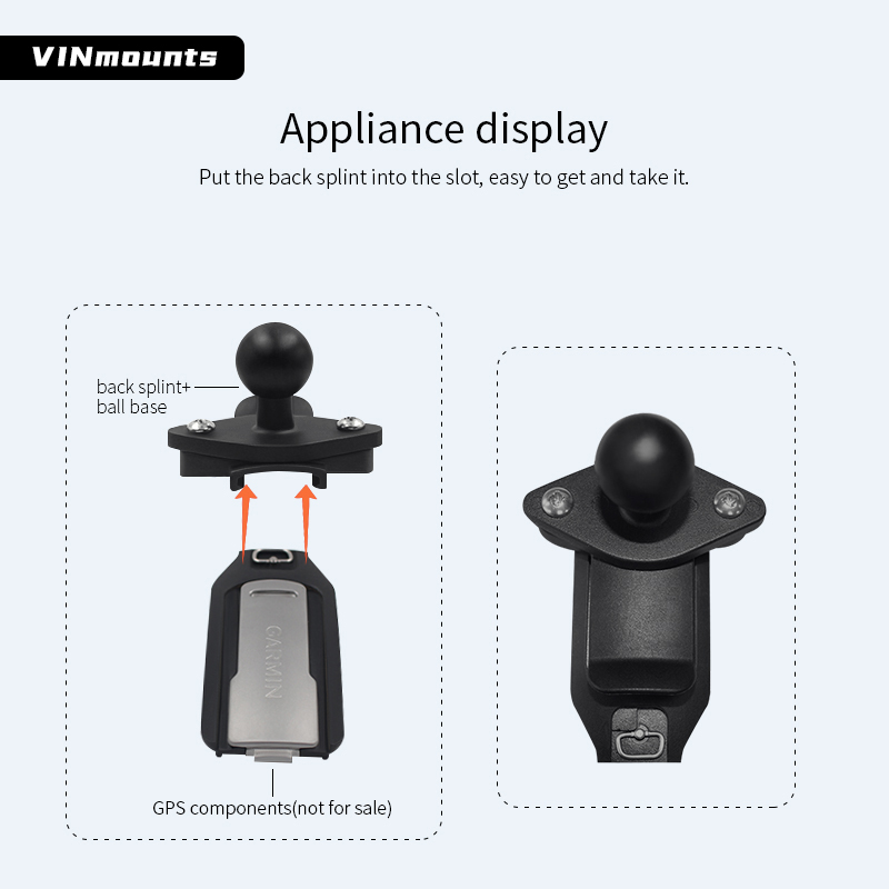 GPS Mount with 1" Ball for Garmin Handheld Devices