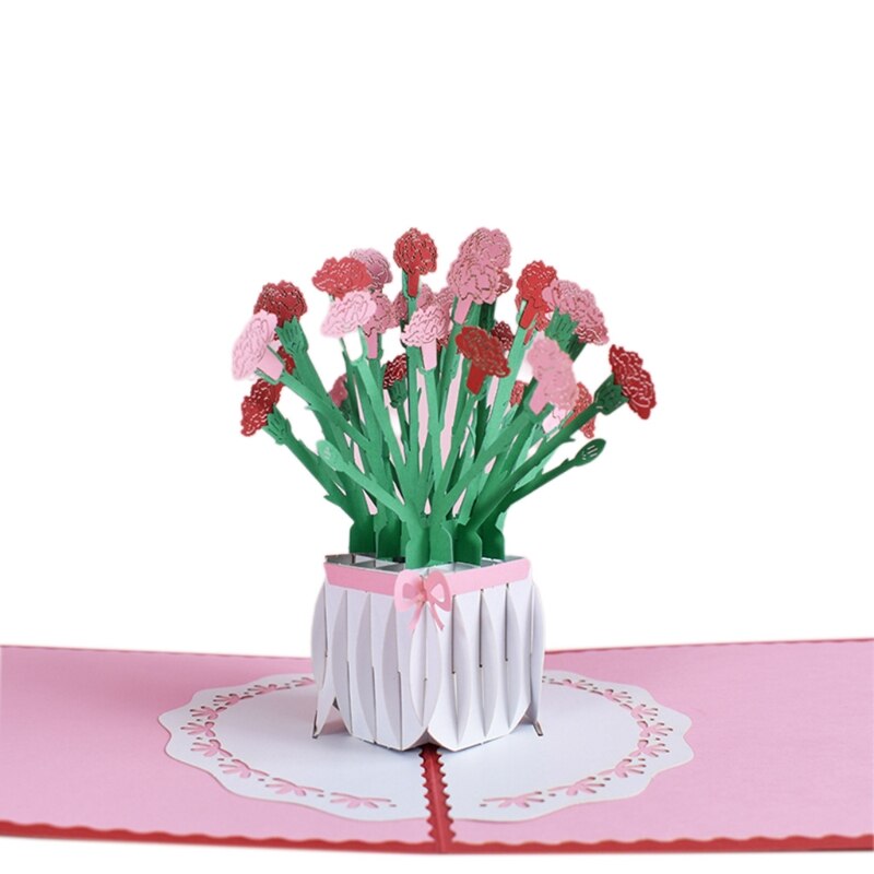 3D Pop-Up Flower Floral Greeting Card for Birthday Mothers Father's Day Wedding R9JC: 5