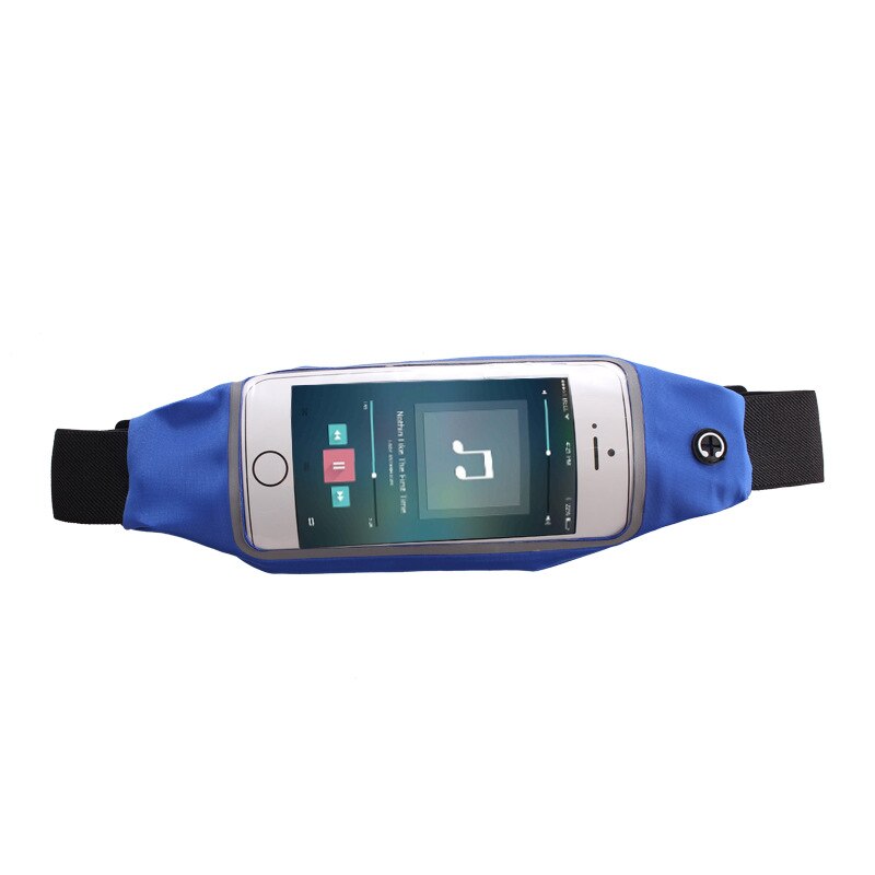 Universele 6 Inch Waterdichte Sport Telefoon Houder Armband Op Voor Iphone Samsung Huawei Xiaomi Gym Running Taille Bag Armband: blue