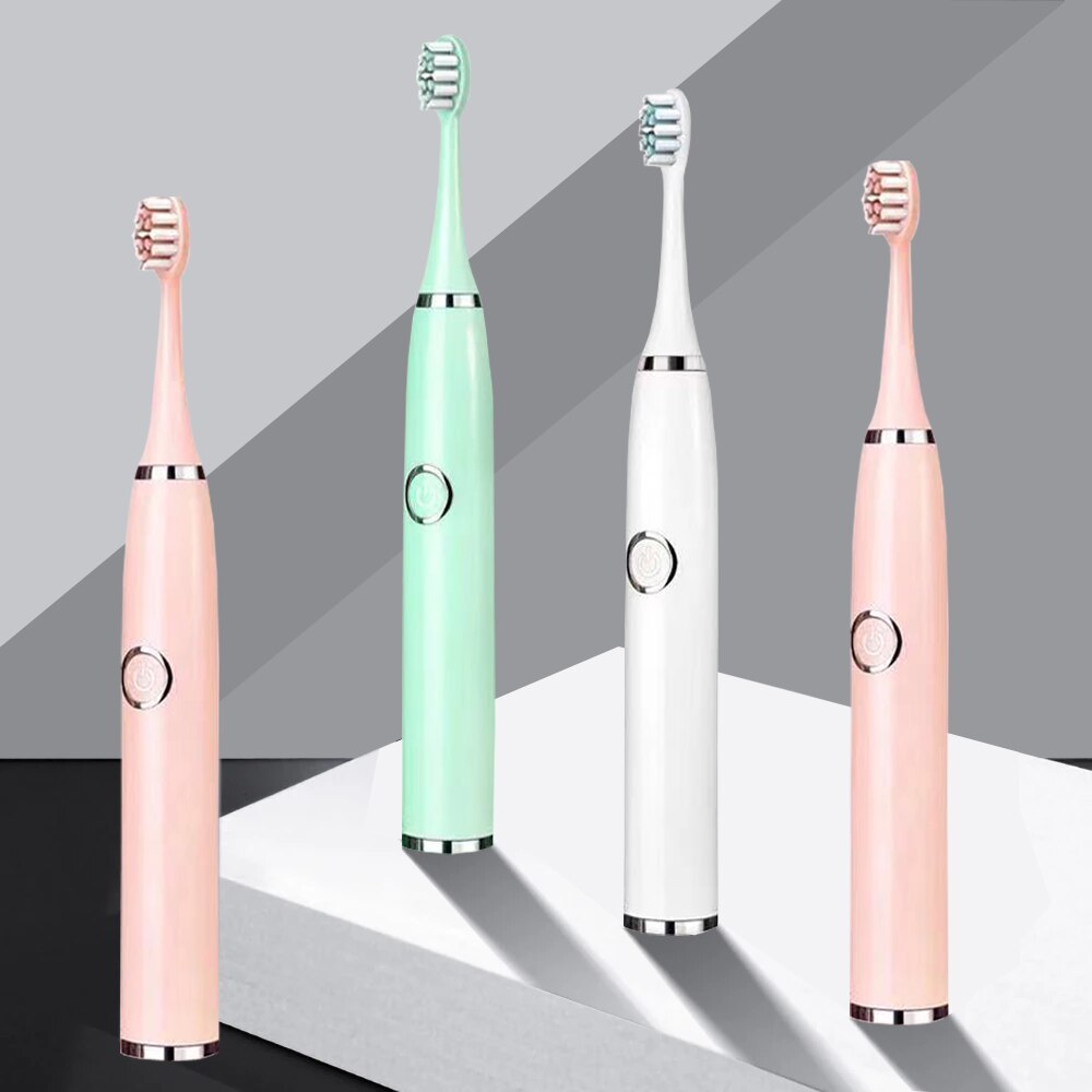 Super Sonic Electric Toothbrushes for Adults Kid Smart Timer Whitening Toothbrush IPX7 Waterproof Replaceable AA Battery Version