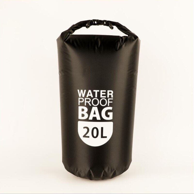 Trekking pływający plecak roll top bouy drysack wodoodporny motocykl kajak deck bag drybag rzeka rafting super suchy plecak: Black / 10L with strap