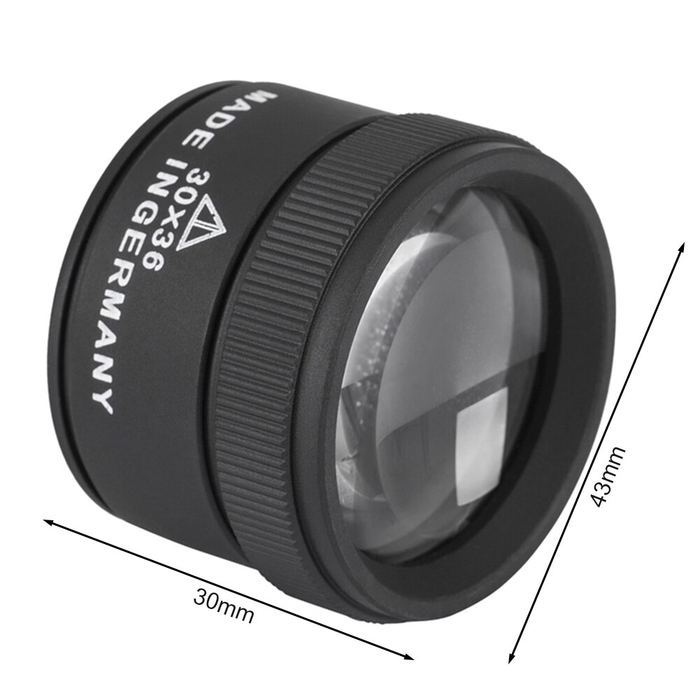 30X Monocl Handheld Magnifying Glass Optical Lens Jewelry Appraisal Monocle Magnifier Handheld Lightweight Newspaper Magnifier