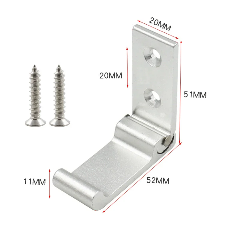 1/5/10 Stuks Opvouwbare Haken Muur Deur Kledinghaken Aluminium Roestvrij Muur Hanger Kleding Jas handdoek Kapstokken: M / MULTI