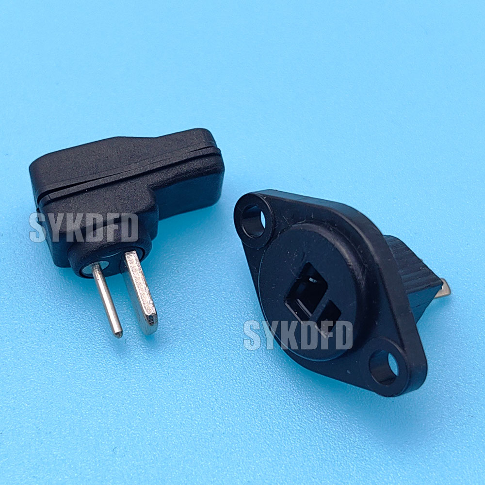 2Stift Schwarz Lärm Stecker Lautsprecher und HiFi Stecker Schraubklemmen Stecker Energie Audio- Lampe Signal Stecker Adapter
