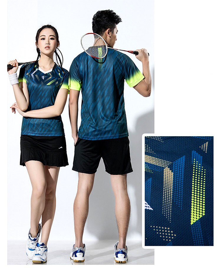 Tennis Shirts Women / Men , Badminton Shorts Shorts , Shirt tennis Male , Table tennis Shirts Skirts , Ping Pong T-Shirt Blue