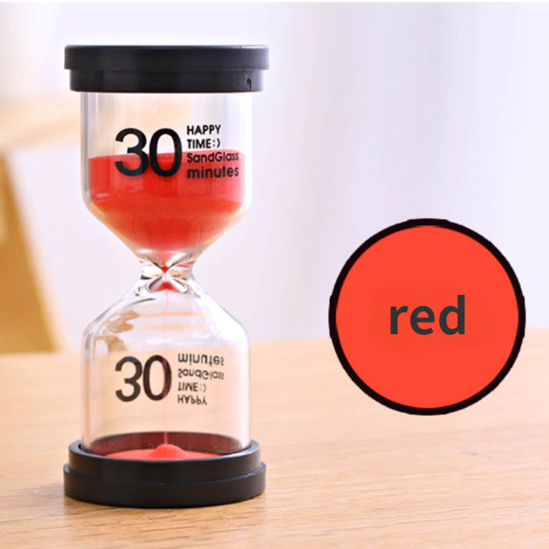 Neuer Sanduhr, 6 Farben, Sanduhr, 1/3/5/10/15/30/60, Sanduhr, Timer, Uhr, , Kinder, Sanduhr, Stunde, Heimdekoration: Rot / 15min