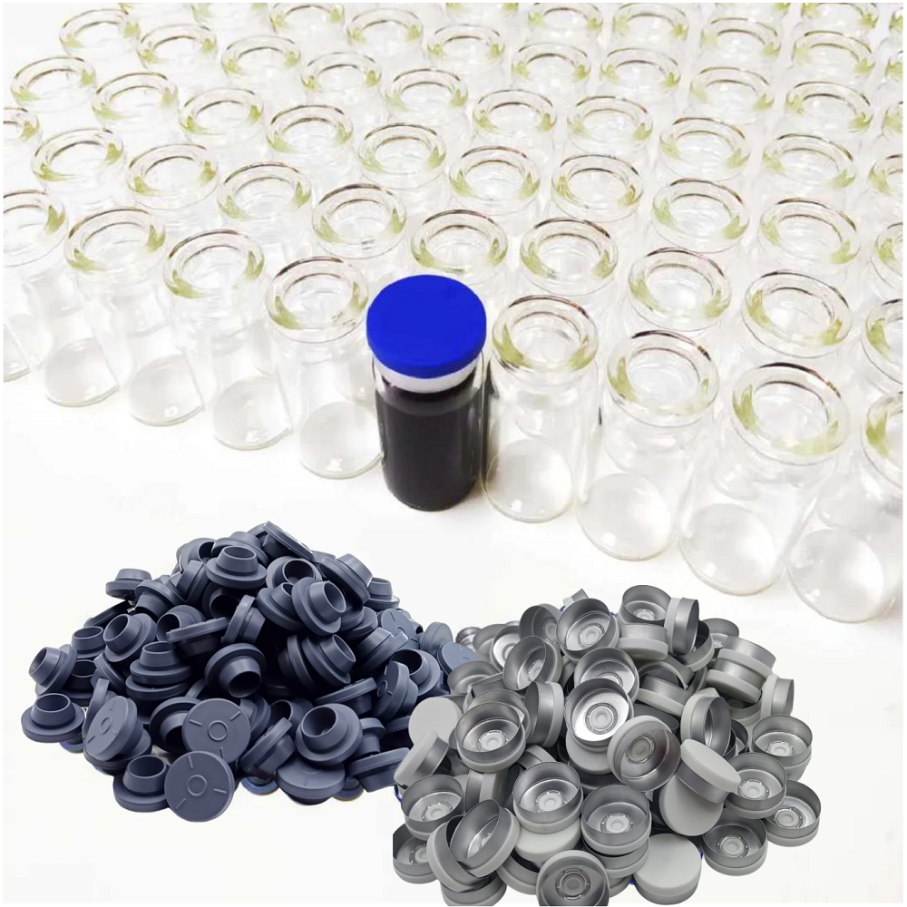 100 pezzi 5ml fiale da laboratorio in vetro trasparente con tappi e tappo piccole bottiglie contenitori per liquidi per test sperimentali fiale da laboratorio trasparenti: Grigio chiaro