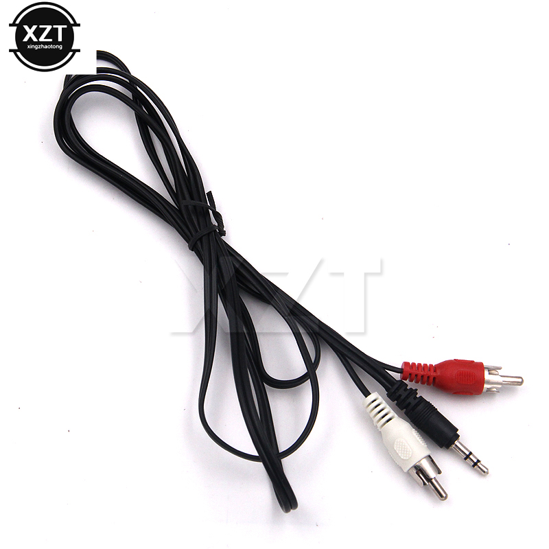 3.5mm jack  til 2 rca-lydkabler stereo 3.5 mm hann  til 2 rca-hann koaksial aux-kabel til tv-lyd bærbar pc  mp3 høyttalere 1.2m