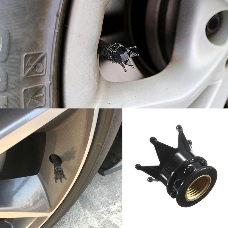 1 Pcs Universele Auto Motor Tire Valve Cap Stofdicht Gold Crown Standaard Tyre Wheel Stem Air Ventieldopjes Autoband accessoires