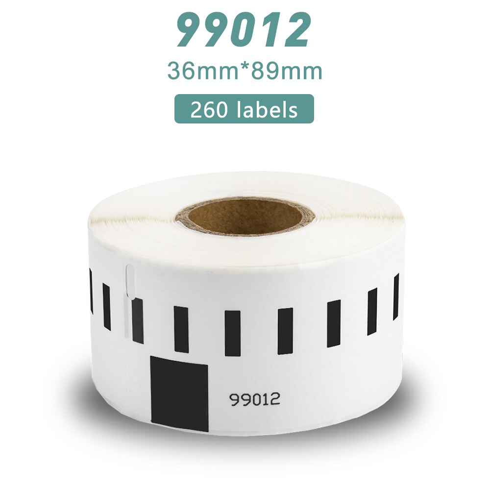 Termopappersetikettrulle 11354 11352 11355 99010 99012 30323 30252 99014 utskrivbara pappersklistermärken för dymo labelwriter 450 turbo: 99012