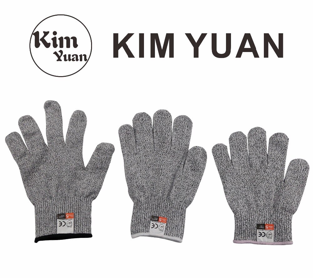 KIM YUAN 018 Chef En Slager Katoen + Siliconen Materiaal Ademend Anti-Snijden Werk Handschoenen Wit Zwart Mannen & vrouwen