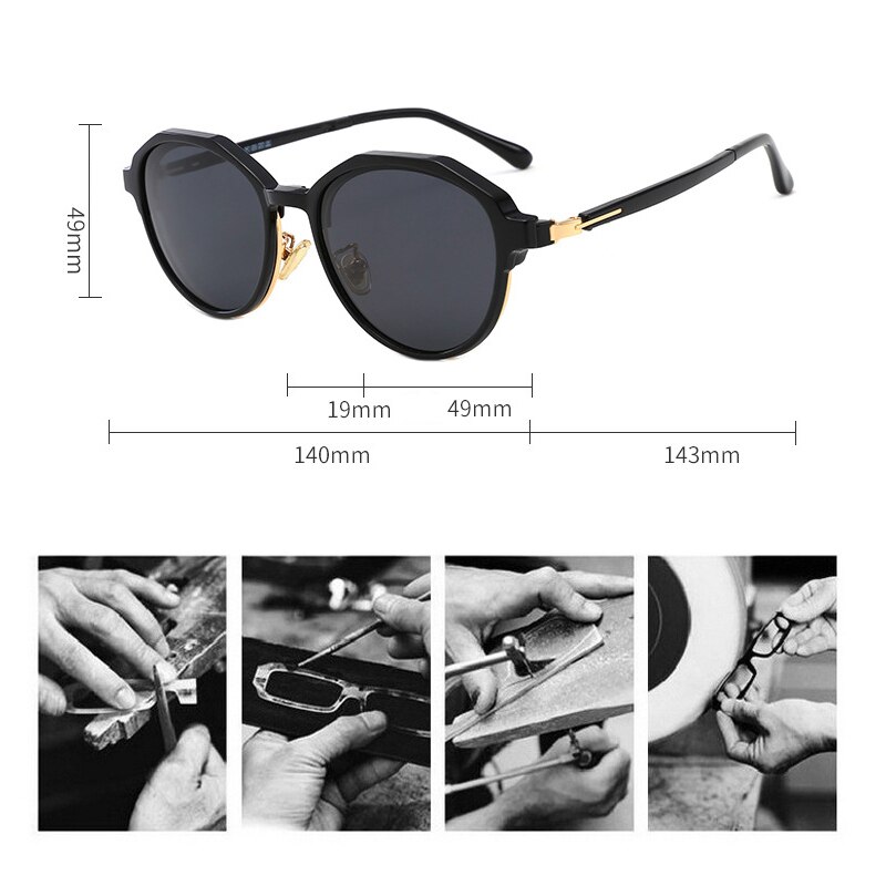 2 In 1 Magnet Clip On Optical Glasses Frame Men Polarized Sunglasses Myopia Degree Prescription Eyeglasses Frame TR90