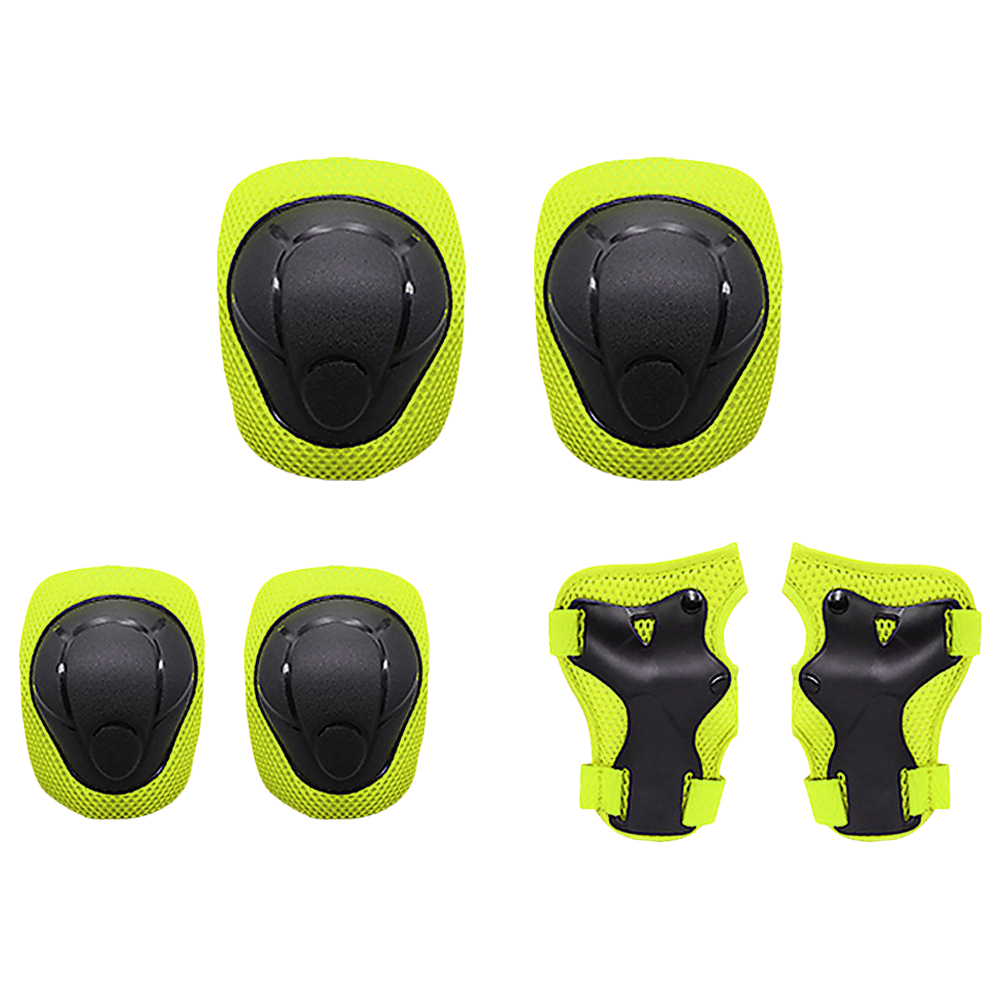 Kids Knee Pads Set Protective Gear Kit Knee Elbow Pads with Wrist Guards Child Safety Protection Pads for Rollerblading Skating: Yellow