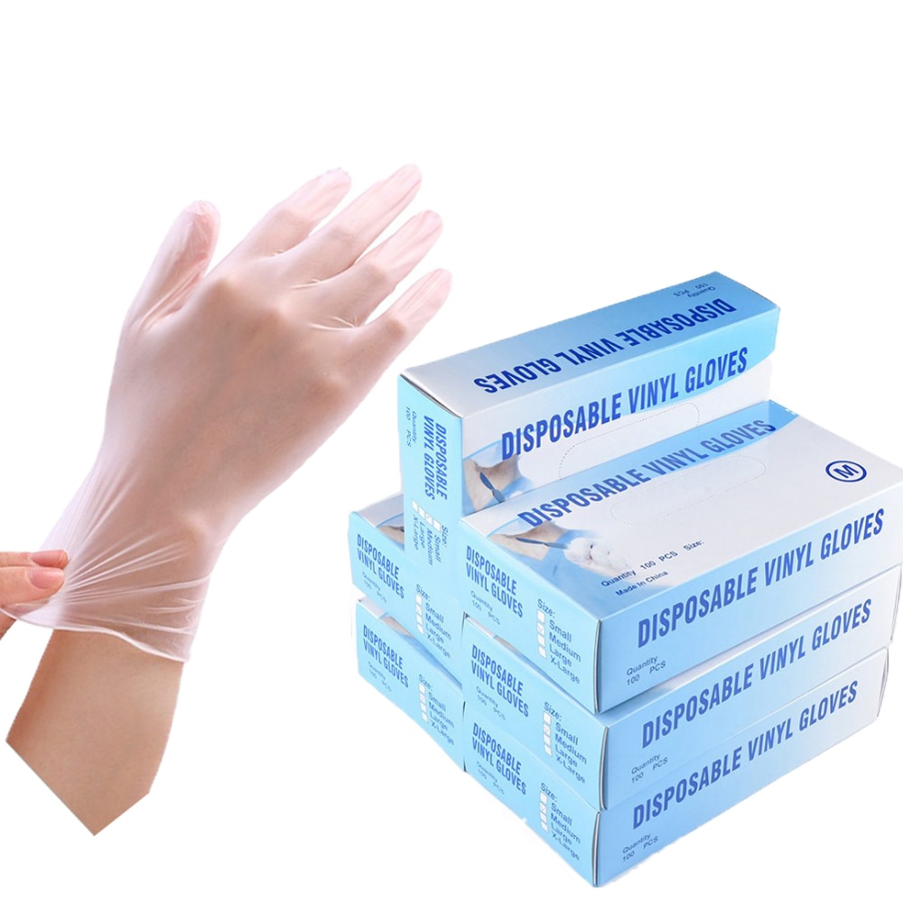 100 stuks wegwerphandschoenen vinyl handschoenen pvc schoonheidssalon beschermende handschoenen wimperverlengingstool